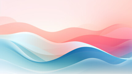 Abstract background with glowing wavy lines in blue and red colors. Digital technology rhythm wave line poster wallpaper