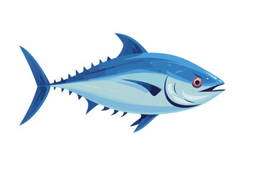 Tuna fish underwater cartoon vector