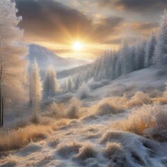 landscape with fog