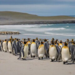 king penguin colony