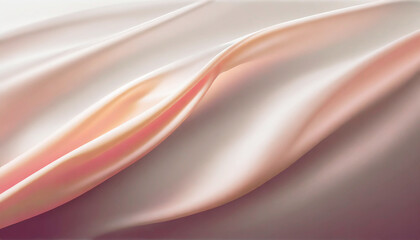 White silk fabric with wave design