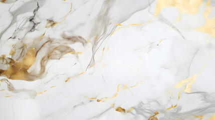 White and gold marble texture background design. generative AI.
