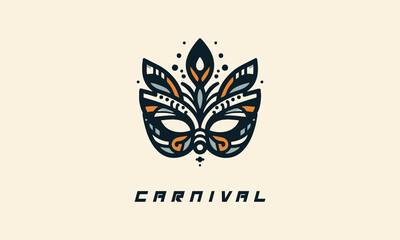 Carnival Flat Minimal Design, Logo, vector, Illustration 