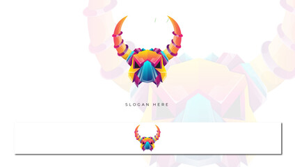 illustration of an background with fire gaming mascot logo abstract logo