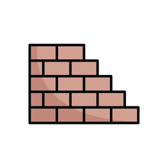 bricks icon vector design template simple and clean