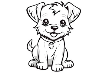 Illustration of cartoon puppy