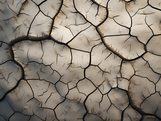 close-up of mud cracks creates