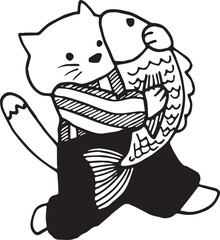 Hand Drawn Cute Animals Vector EPS File Digital Download