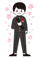 卒業式や入学式のイメージ。