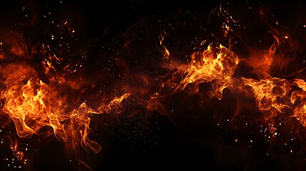 Fototapeta na wymiar Fire embers particles