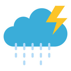 Rain Icon. included in ecology flat style icon set.