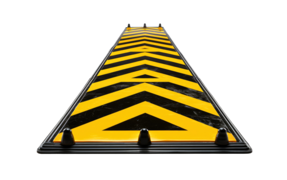 Black and Yellow Arrow Sign on a White or Clear Surface PNG Transparent Background