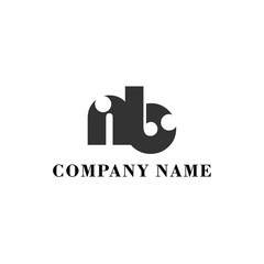 NB Initial logo elegant logotype corporate font idea unity