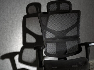 ergonomic office black computer chair surface plastic mesh