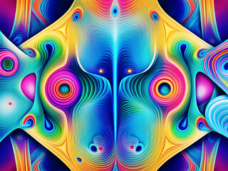 Abstract digital background. Design for poster, music album cover, music track, website, app design. Bright neon gradients.