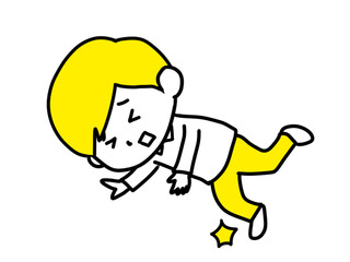つまづく男性のイラスト