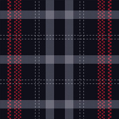 Vintage plaid check pattern fabric texture tartan textile isolated