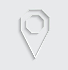 Map pointer vector icon polygonal geometric