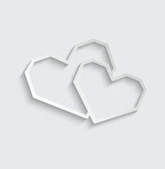  heart icon vector polygonal geometric