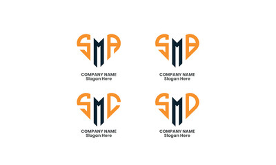 SM letter  logo, Branding identity bundle corporate logo design, Ver letter logo.