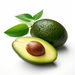 Avocado on a white background