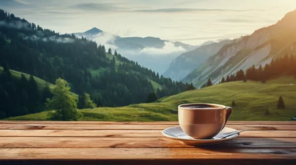 Sierkussen Hot cup of tea or coffee © levit