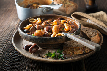 Bean stew pasta