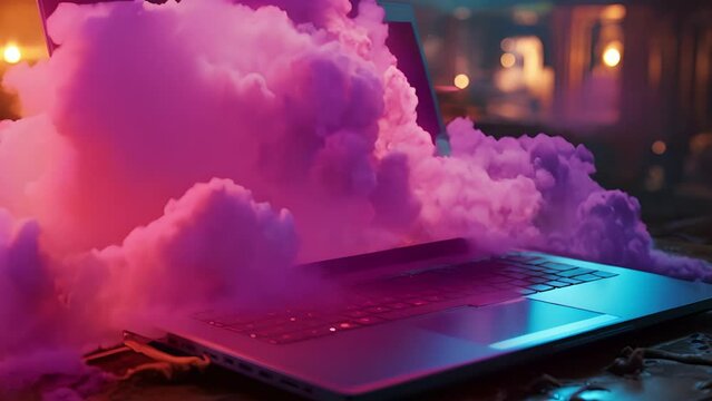 画面から煙が出るノートパソコン,Generative AI 