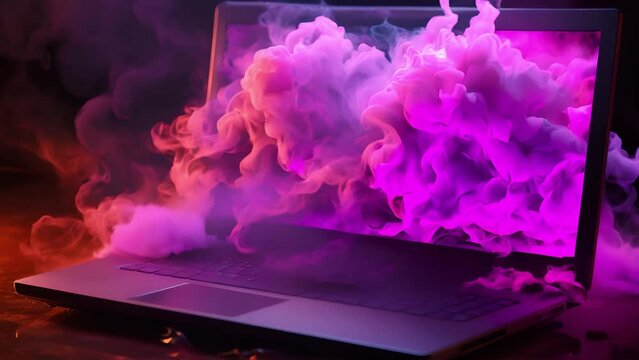 画面から煙が出るノートパソコン,Generative AI 