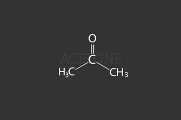 Acetone molecular skeletal chemical formula