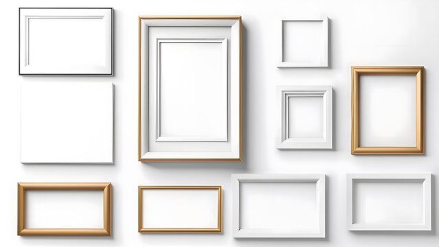 Picture Frames on White