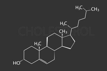 Cholesterol molecular skeletal chemical formula