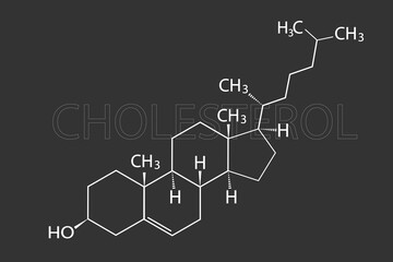 Cholesterol molecular skeletal chemical formula