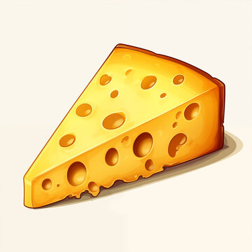 Hand drawn cartoon delicious cheese illustration picture
