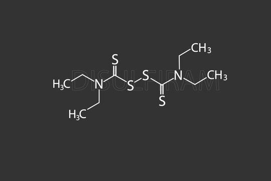Disulfiram molecular skeletal chemical formula