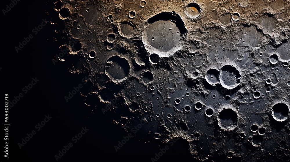 Wall mural fascinating moon images capture meteorite craters and intriguing surface features