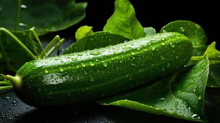 Garden-grown cucumber. telephoto lens realistic lighting