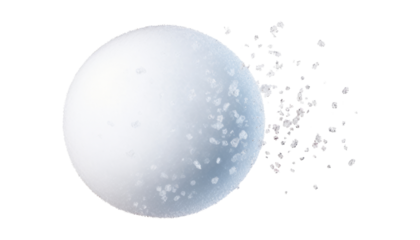 snow ball isolated on transparent background cutout