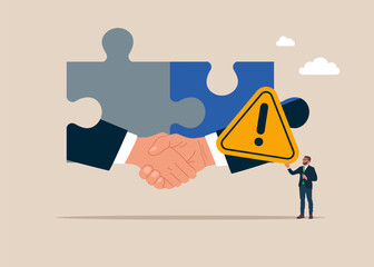 Frustrated business plan or problem. Unsuccessful deal. Flat vector illustration