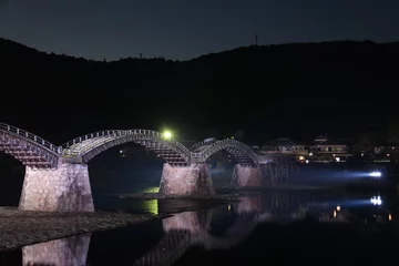 Papier Peint photo autocollant Le pont Kintai 錦帯橋　山口県岩国市　日本観光