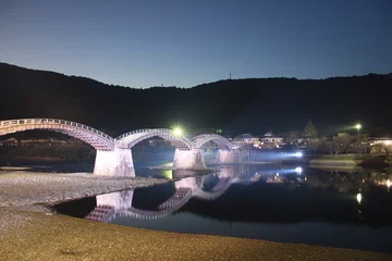Cercles muraux Le pont Kintai 錦帯橋　山口県岩国市　日本観光