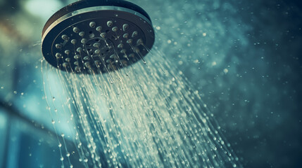 shower with drops