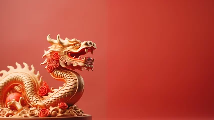Tuinposter chinese dragon statue © sam richter