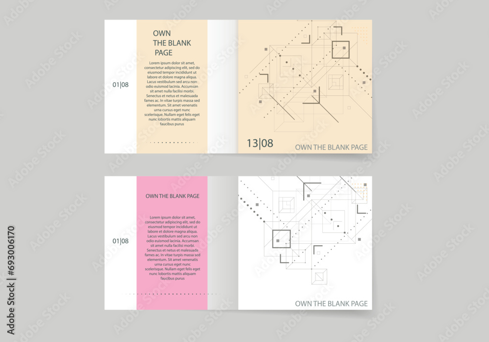 Aufkleber white background with lines, dots, squares and circles that meet fancy beautiful pattern. for your t