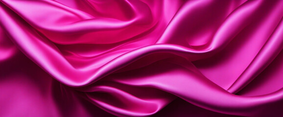 Fototapeta premium edle Seide in einem starken Pink
