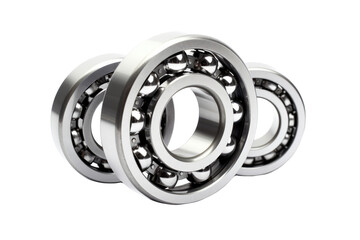 Three Tapered Roller Bearings Isolated On Transparent , Png - obrazy, fototapety, plakaty