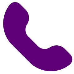 Purple Flat Contact Icon