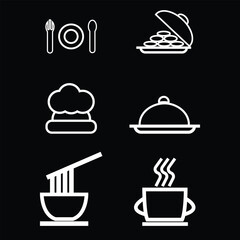 Food icon .Set of coffee icons, such as tea, drinks, cocoa, cup . Vector illustration.