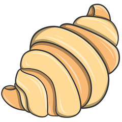 croissant bread cartoon