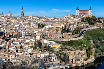 Toledo on a winter sunny day. Spain. Europe. - obrazy, fototapety, plakaty